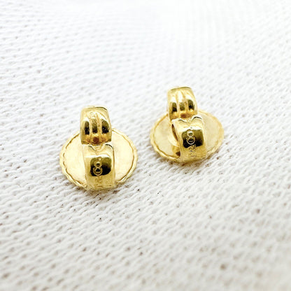 Tiffany & Co Open Heart Yellow Gold Earrings — view 8