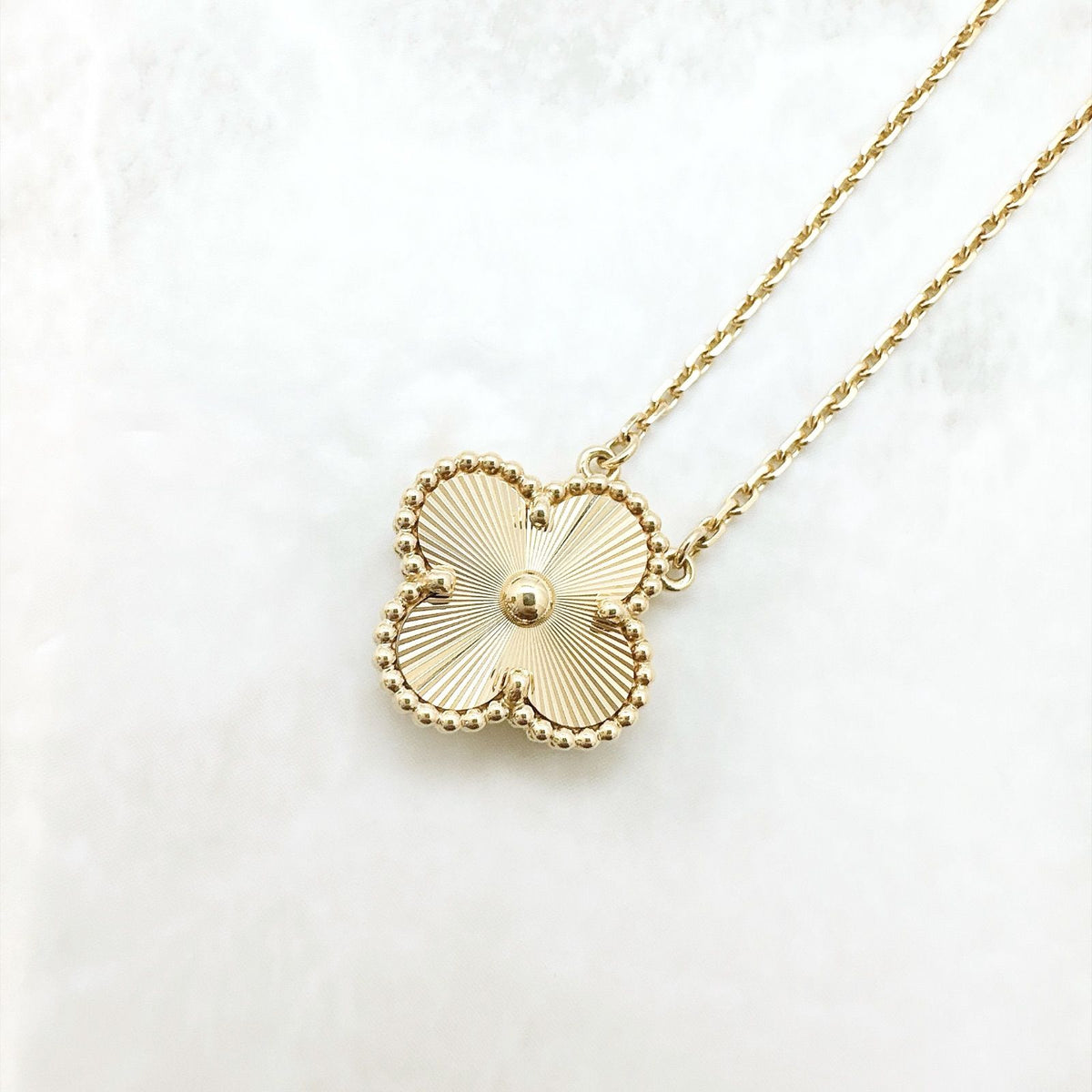 Van Cleef & Arpels Vintage Alhambra Yellow Gold Necklace — view 3