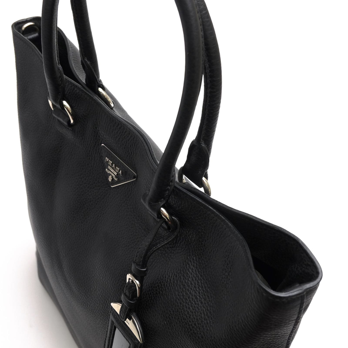 Prada Tote Bag Leather Black Sully — view 5