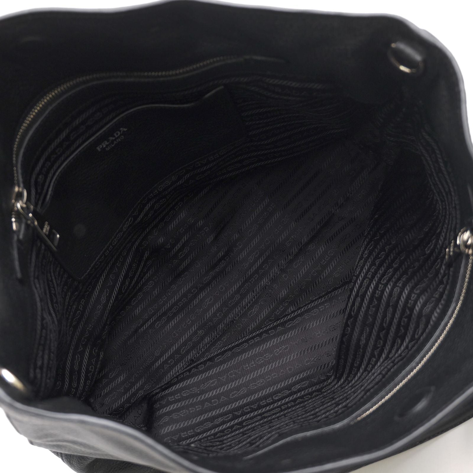 Prada Tote Bag Leather Black Sully — view 7