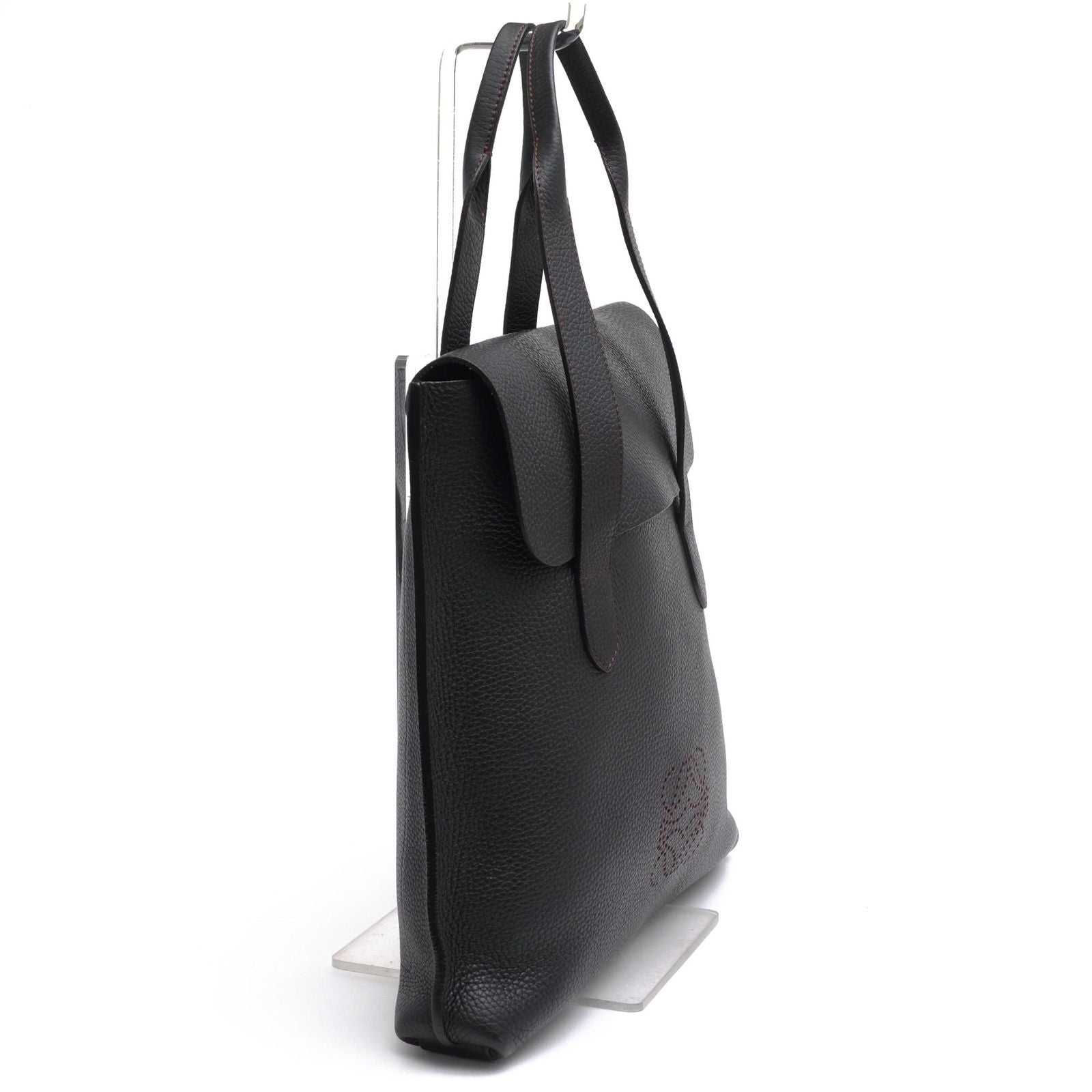 Loewe Tote Bag Leather Black Anagram Sully — view 3