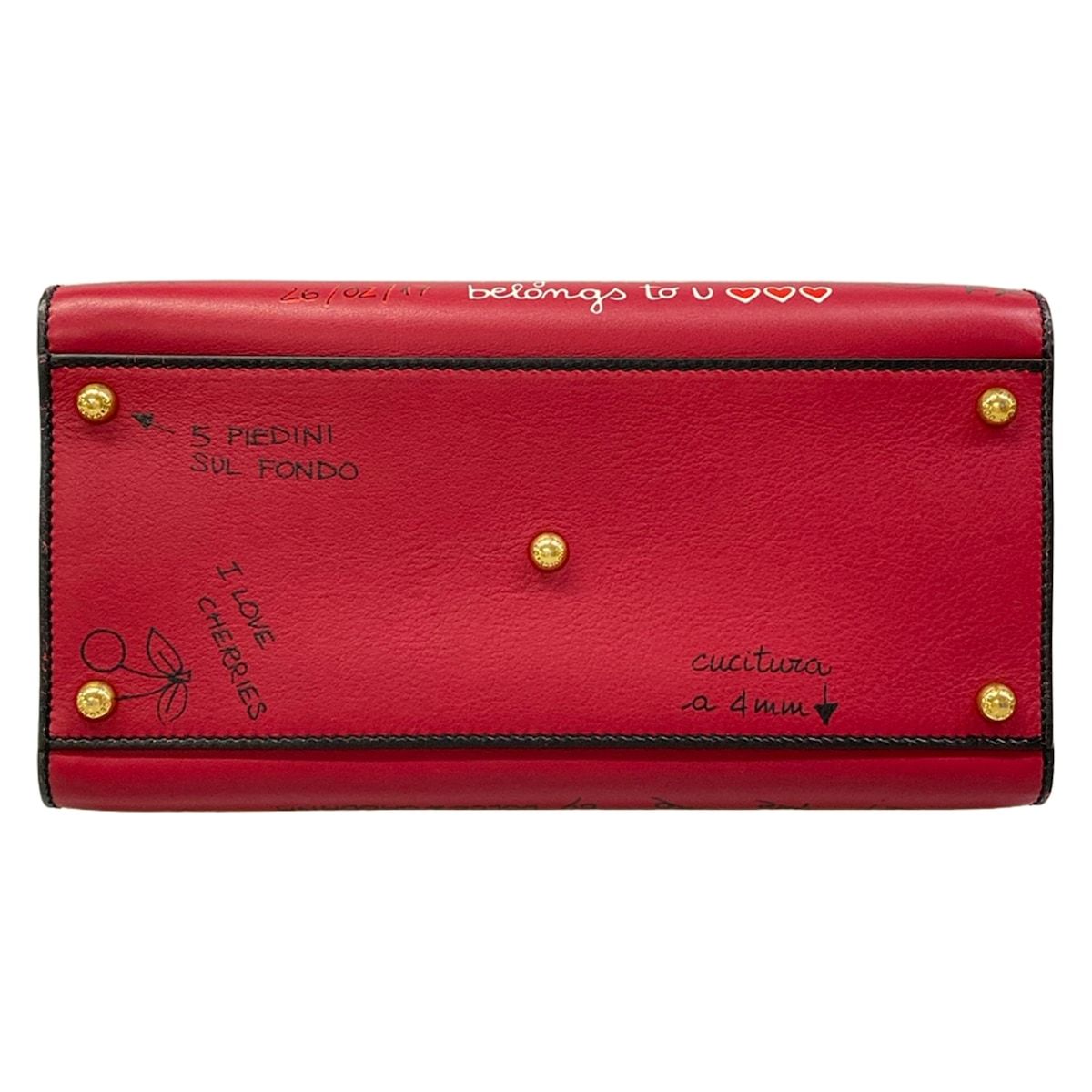 Dolce & Gabbana Handbag Welcome Bag Bordeaux Multi Graffiti Leather — view 5