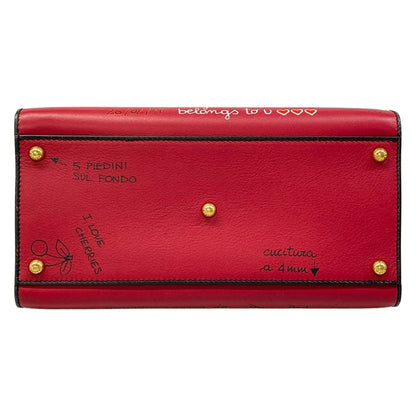 Dolce & Gabbana Handbag Welcome Bag Bordeaux Multi Graffiti Leather — view 5