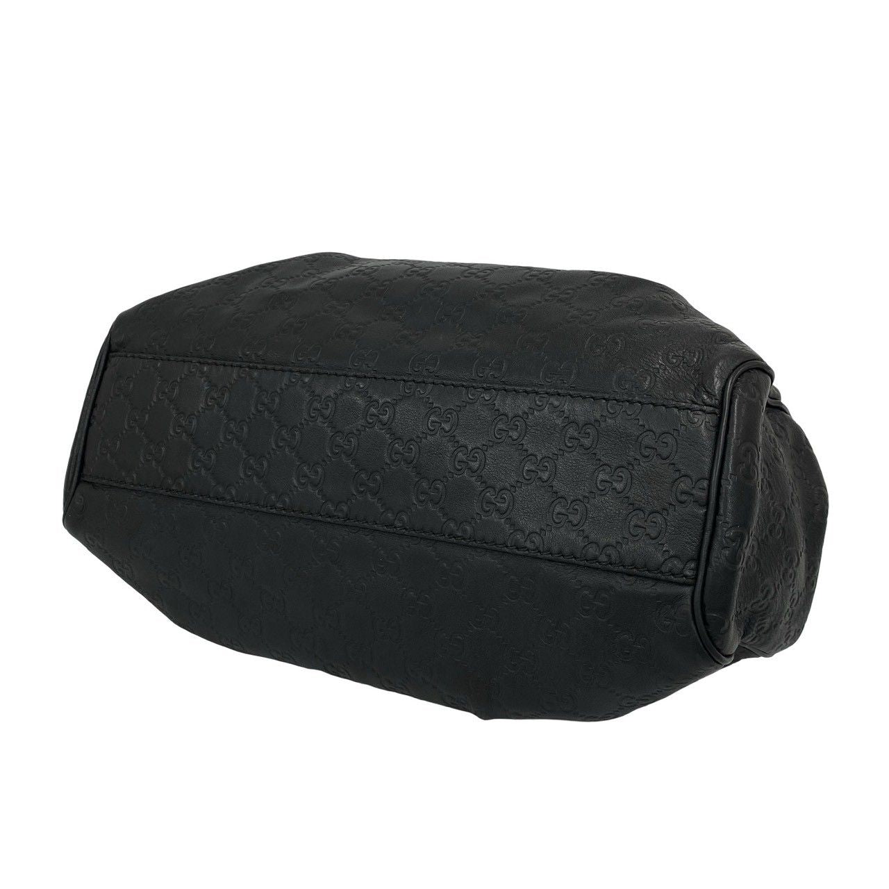Gucci Sookie Guccissima Leather Tote Shoulder Bag Black — view 8