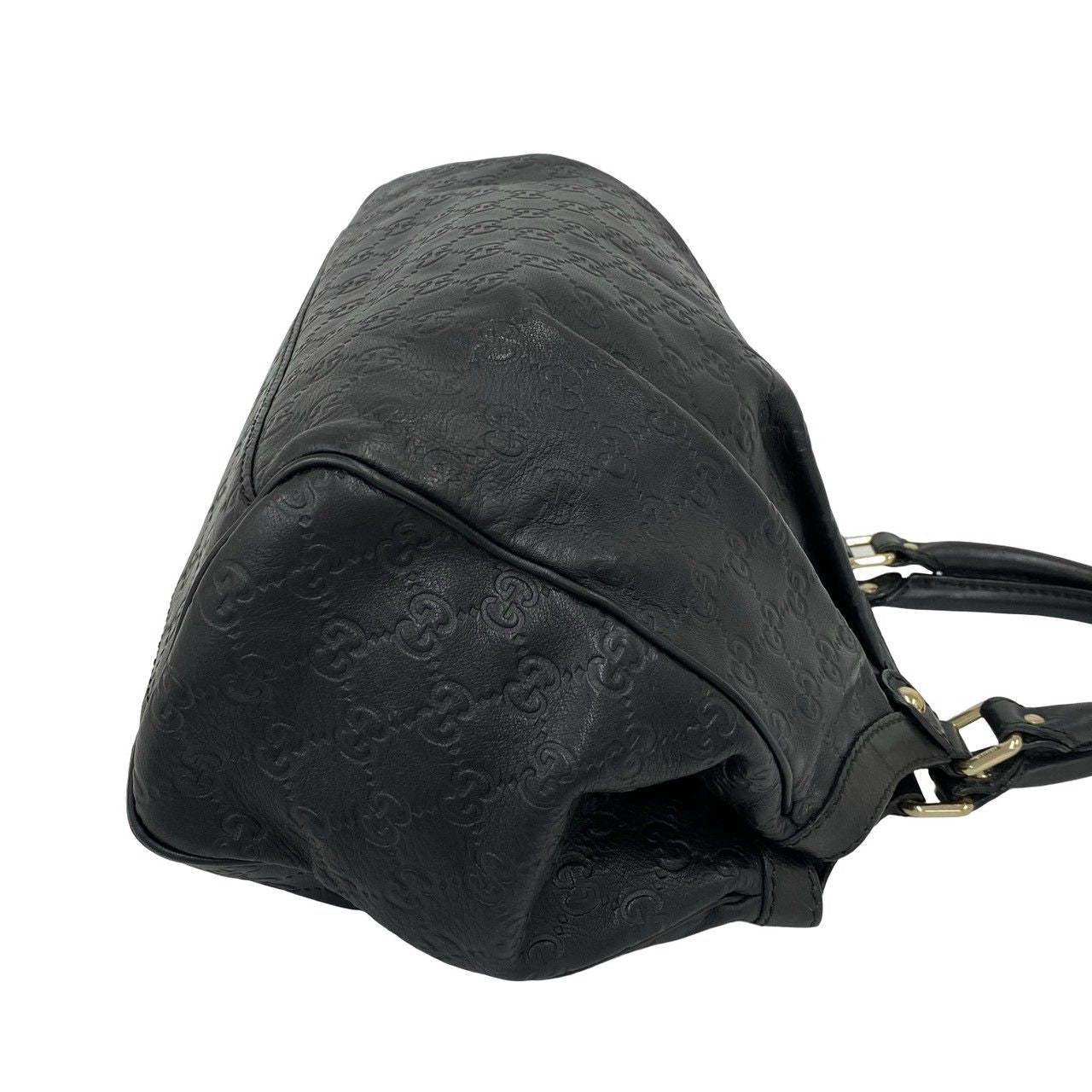 Gucci Sookie Guccissima Leather Tote Shoulder Bag Black — view 6
