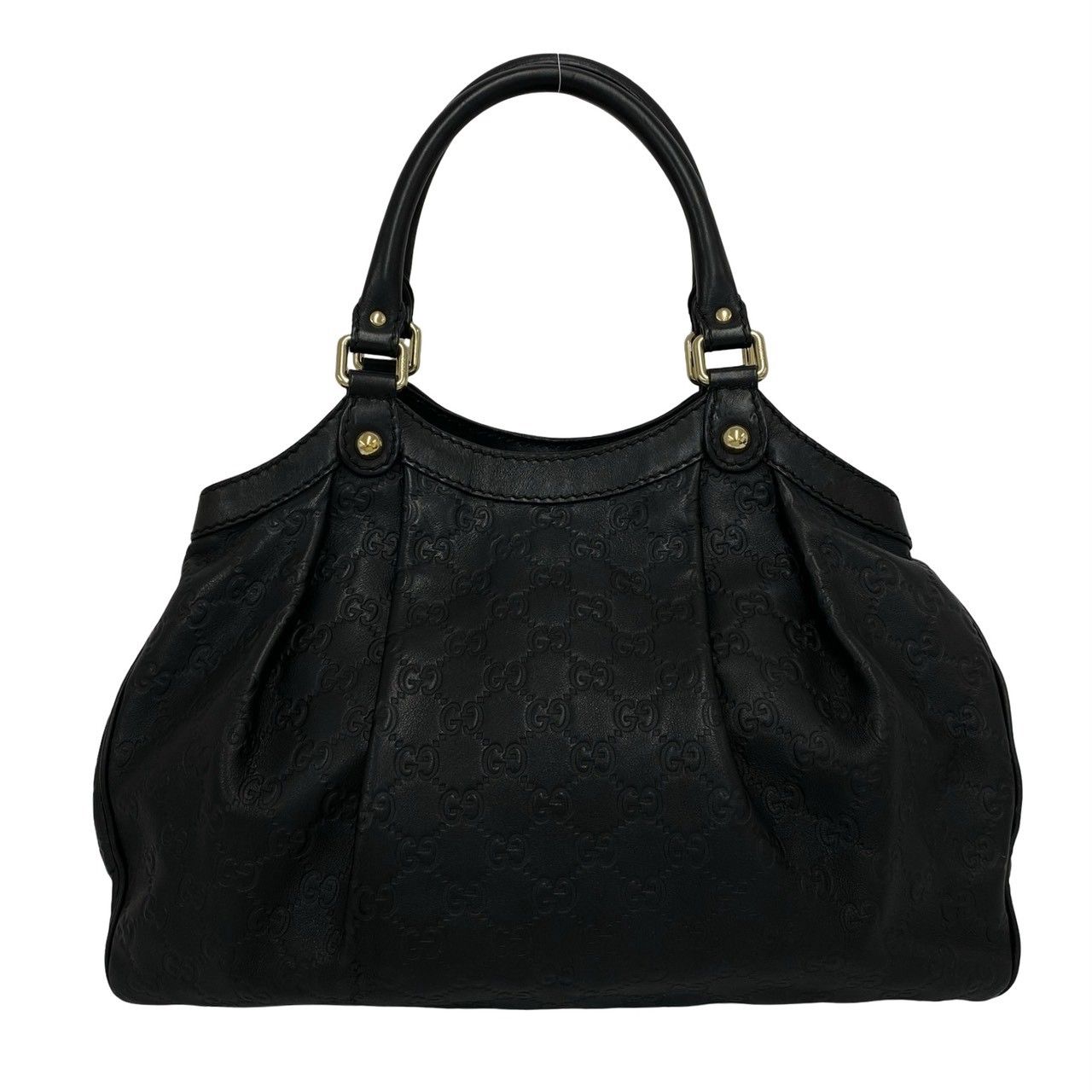 Gucci Sookie Guccissima Leather Tote Shoulder Bag Black — view 3