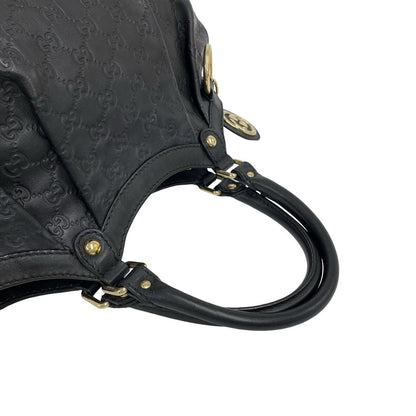 Gucci Sookie Guccissima Leather Tote Shoulder Bag Black — view 4