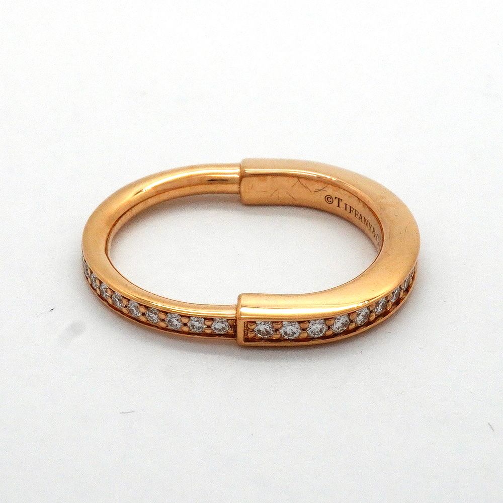 Tiffany & Co Ring Lock Full Diamond 18K Pink Gold — view 3
