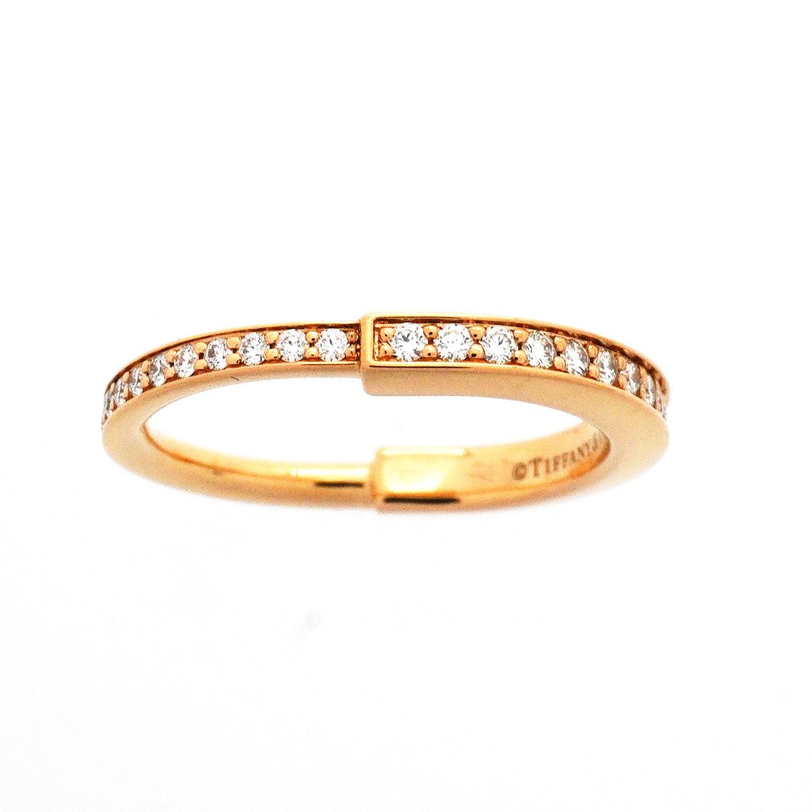 Tiffany & Co Ring Lock Full Diamond 18K Pink Gold — view 2