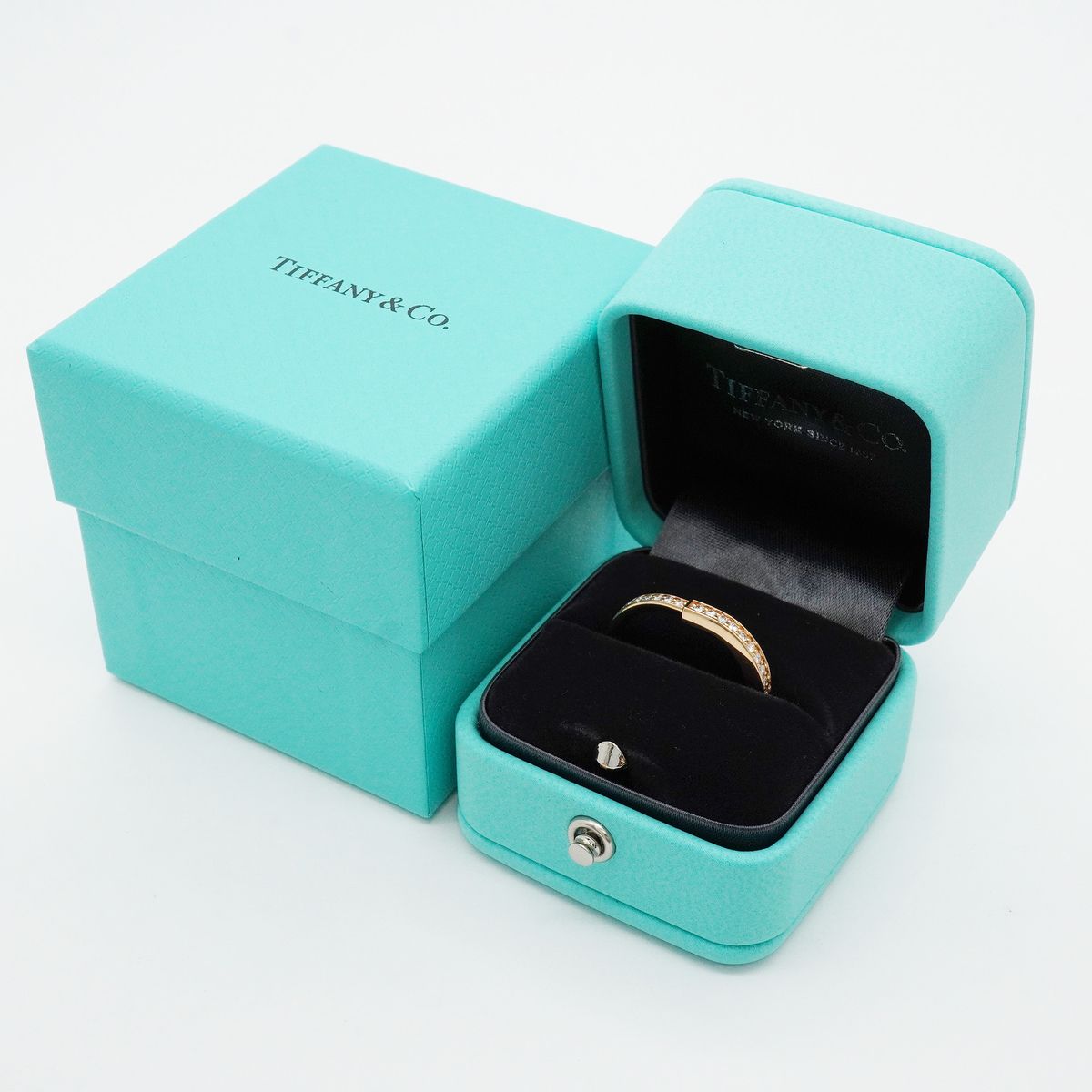 Tiffany & Co Ring Lock Full Diamond 18K Pink Gold — view 8