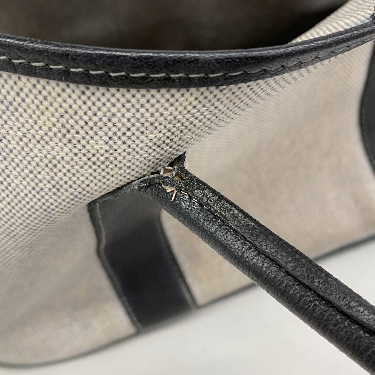 Hermes Tote Bag Garden Party PM Toile Ash Black Silver — view 8