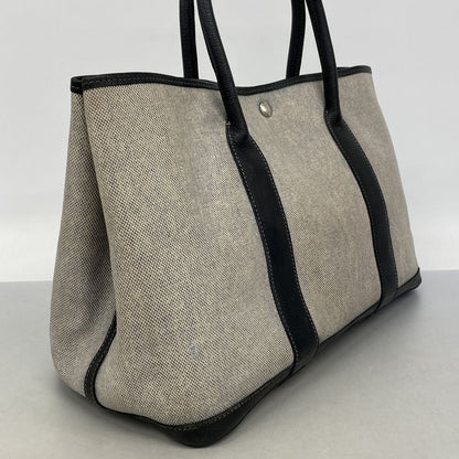Hermes Tote Bag Garden Party PM Toile Ash Black Silver — view 2