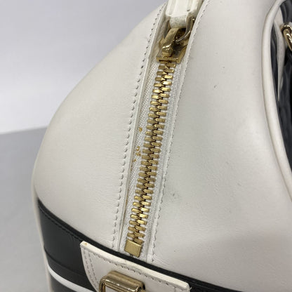 Dior Handbag Vibe Leather Black White Gold 2-Way Back — view 7