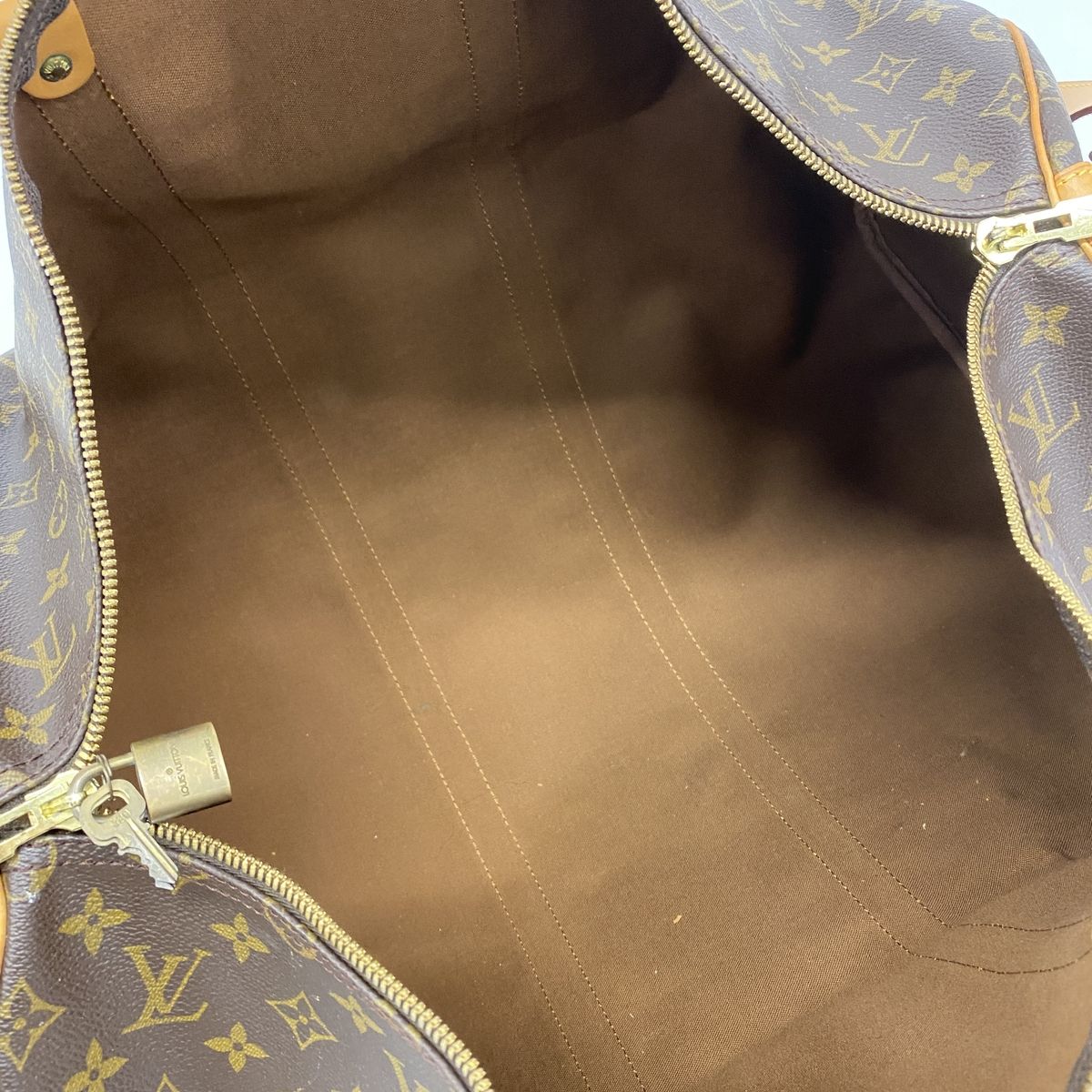 Louis Vuitton Boston Bag Monogram Keepall Bandouliere 55 Brown — view 4
