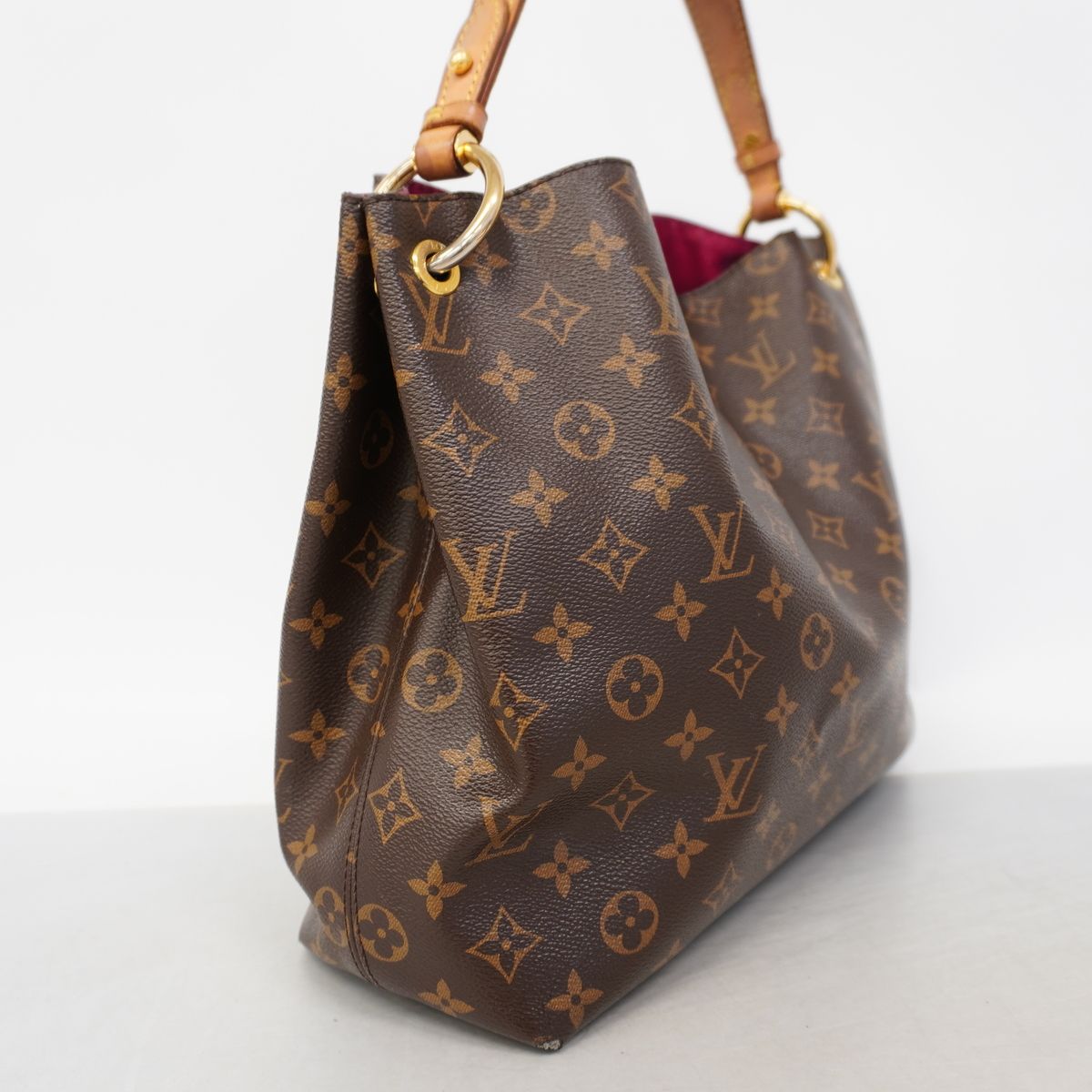 Louis Vuitton Shoulder Bag Monogram Gray Souffle PM Pivoineladies — view 2