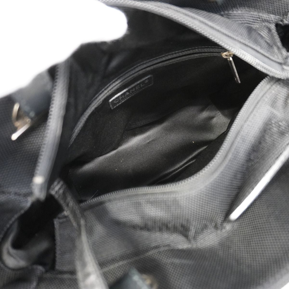 Chanel Tote Bag Paris Biarritz Canvas Navy Black Silver — view 4