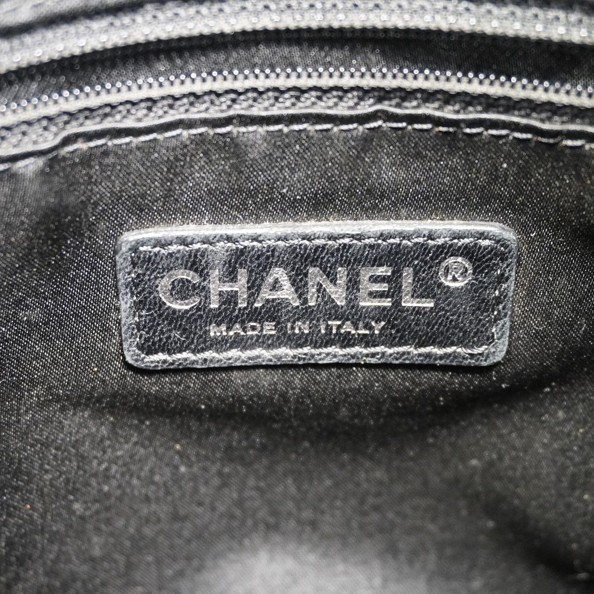 Chanel Tote Bag Paris Biarritz Canvas Navy Black Silver — view 5