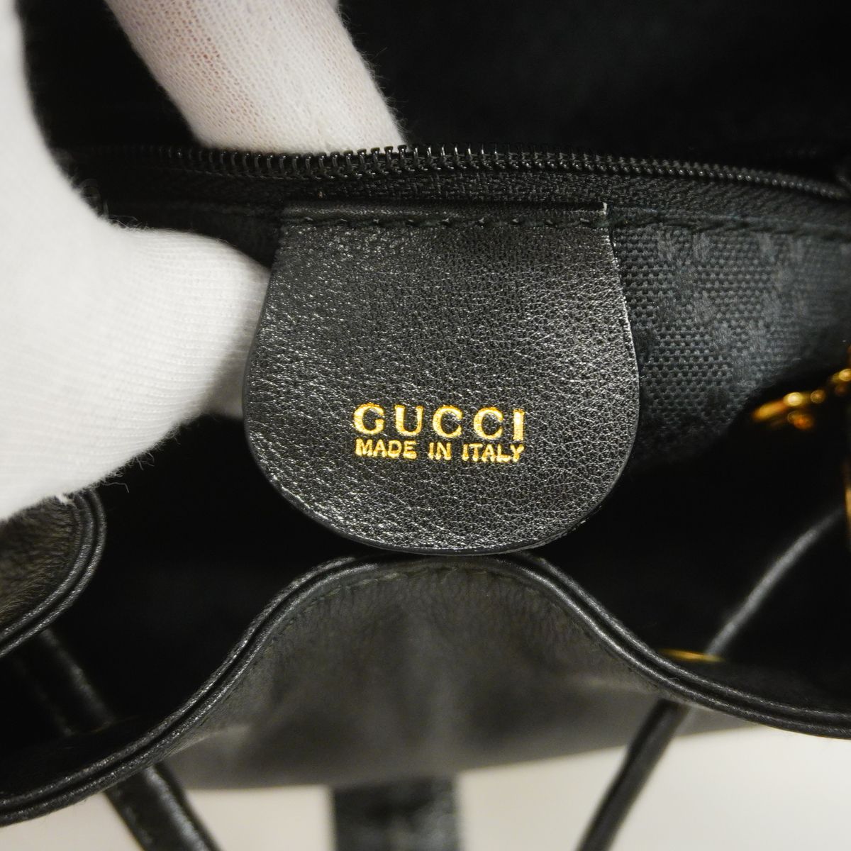 Gucci Backpack Bamboo 003 Leather Black Gold — view 5