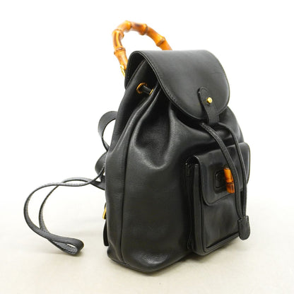 Gucci Backpack Bamboo 003 Leather Black Gold — view 2