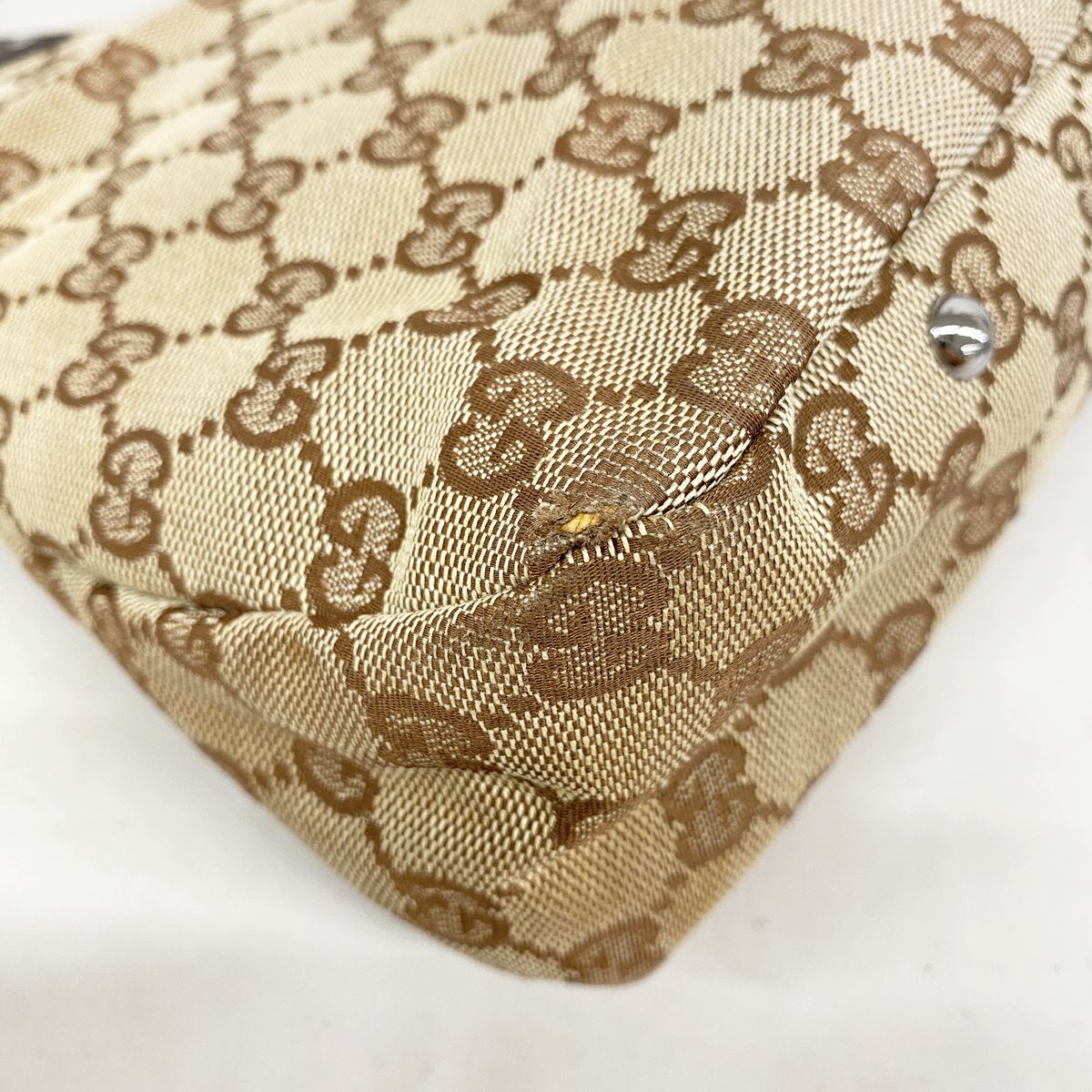 Gucci Handbag GG Canvas Beige Silver — view 6