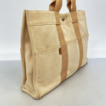Hermes Tote Bag New Fourre Tout MM Canvas Orange Silver — view 2