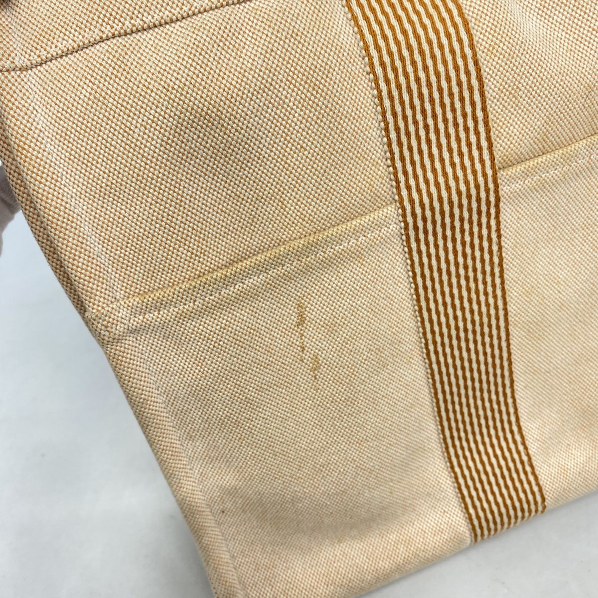 Hermes Tote Bag New Fourre Tout MM Canvas Orange Silver — view 8