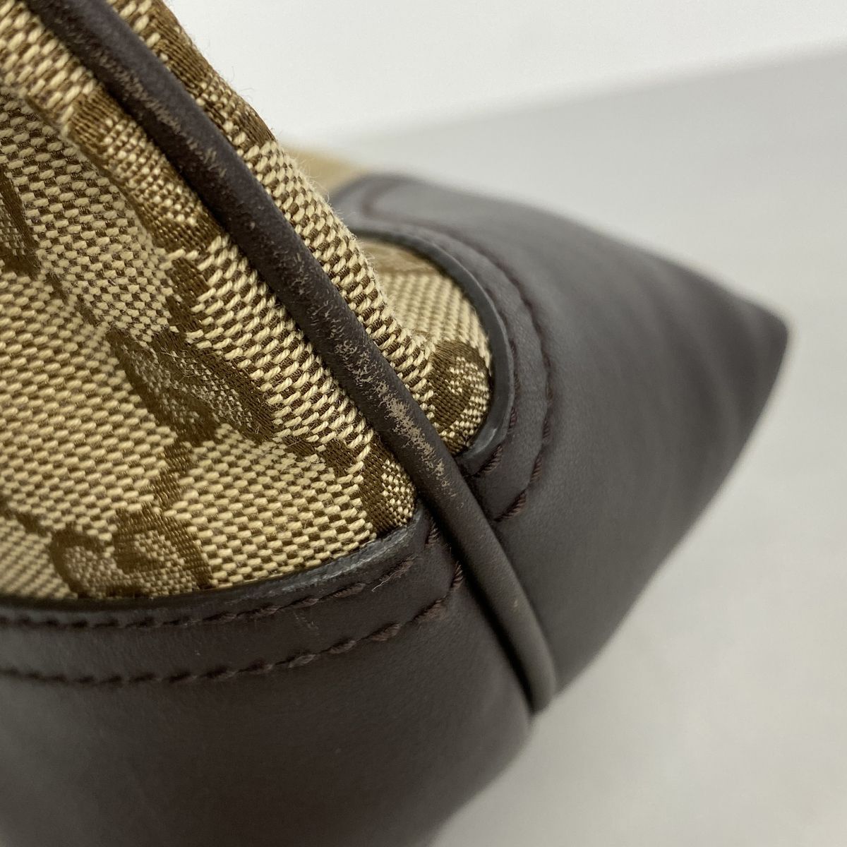 Gucci Tote Bag GG Canvas Beige Brown Gold — view 7