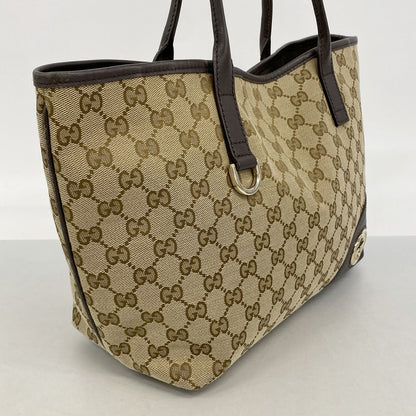Gucci Tote Bag GG Canvas Beige Brown Gold — view 2