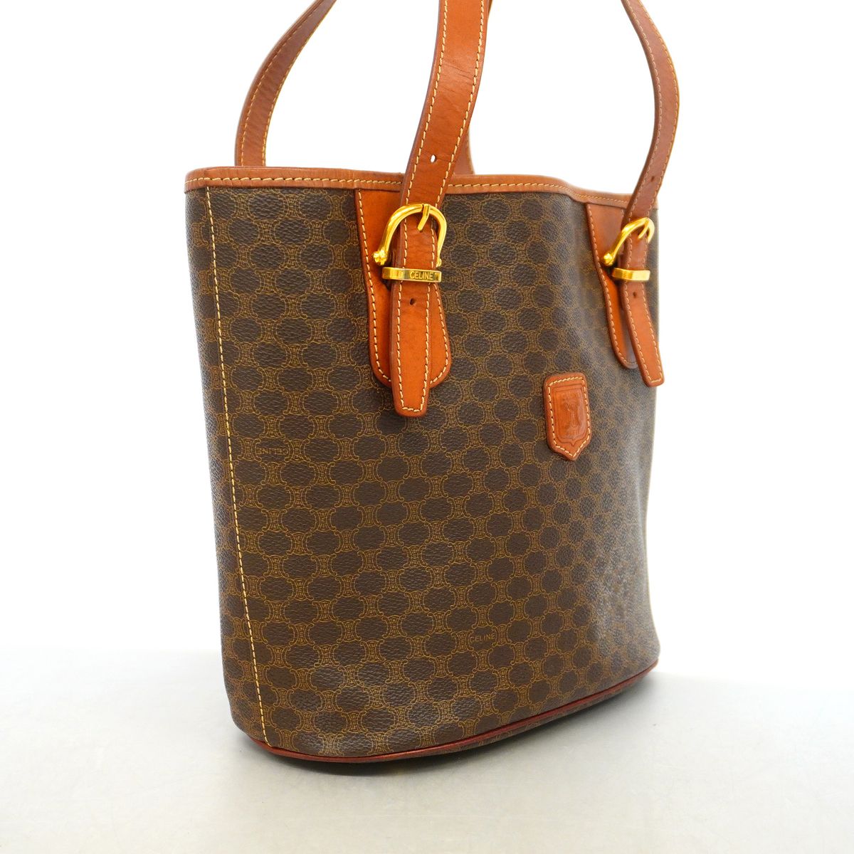 Celine Tote Bag Macadam Brown Gold — view 2