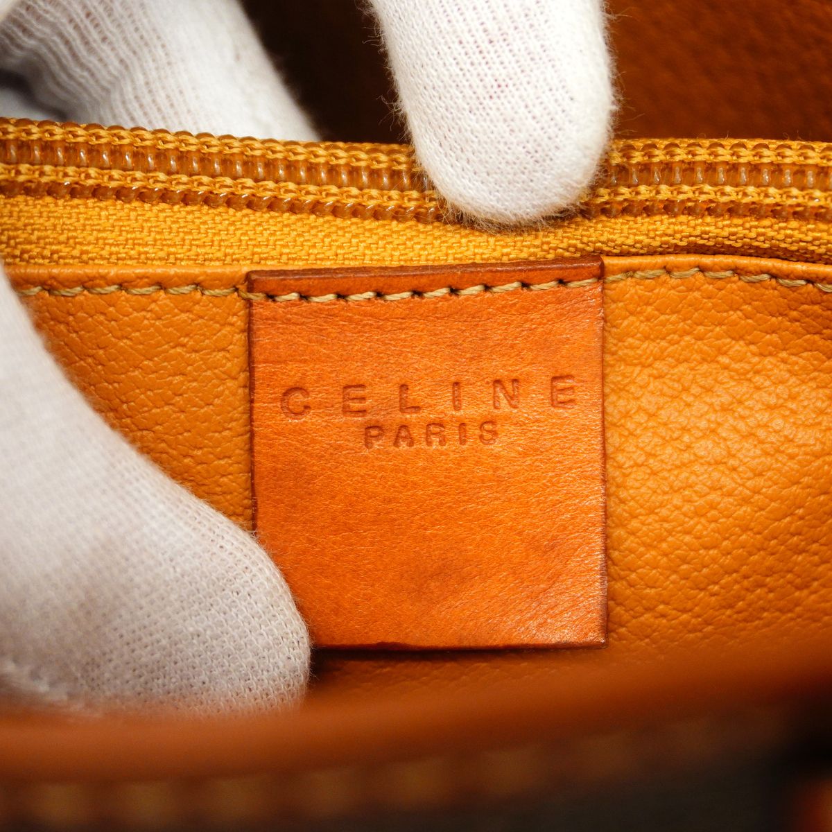 Celine Tote Bag Macadam Brown Gold — view 5