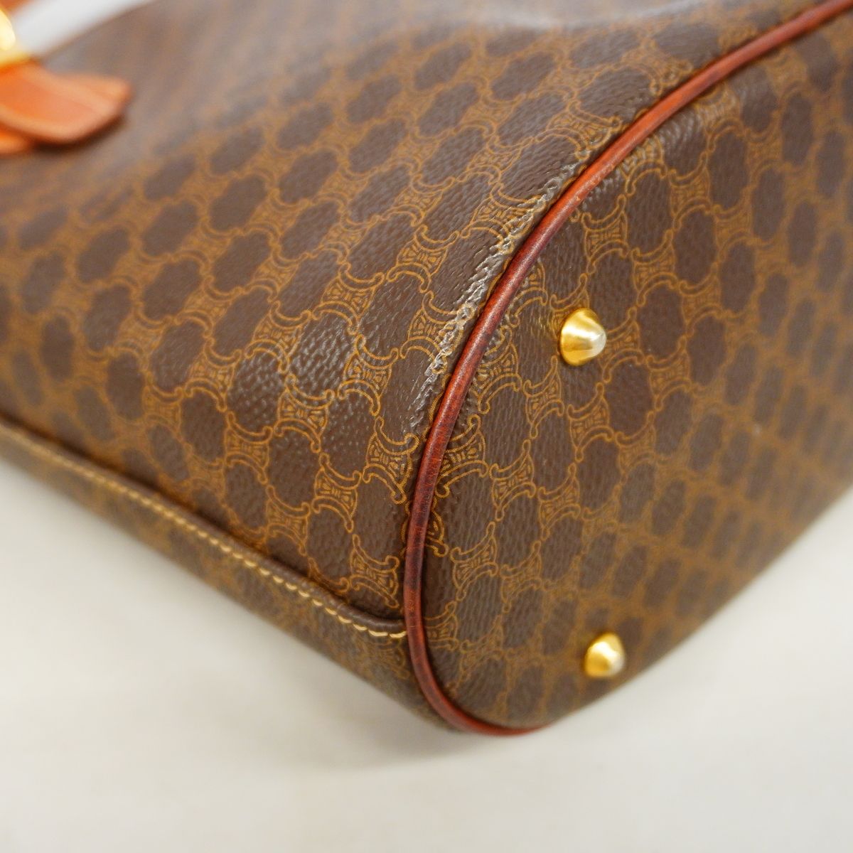Celine Tote Bag Macadam Brown Gold — view 7