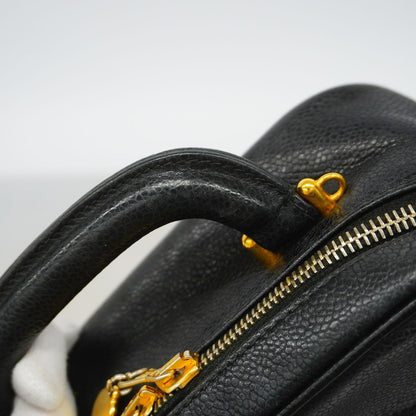 Chanel Vanity Bag Caviar Leather Black Gold — view 8