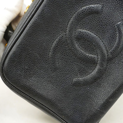 Chanel Vanity Bag Caviar Leather Black Gold — view 7