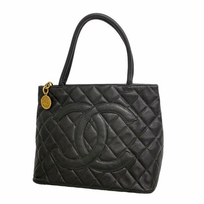 Chanel Tote Bag Reissue Caviar Leather Black Gold