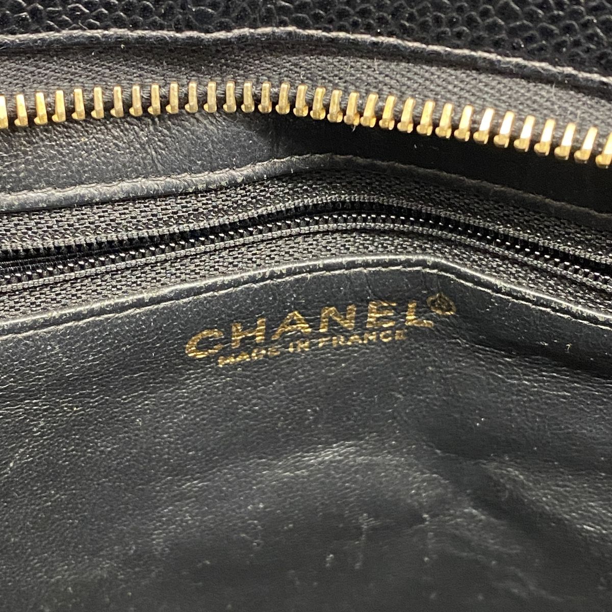 Chanel Tote Bag Reissue Caviar Leather Black Gold — view 5