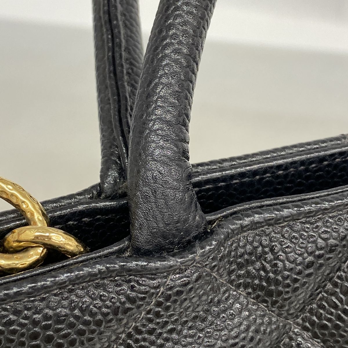 Chanel Tote Bag Reissue Caviar Leather Black Gold — view 8