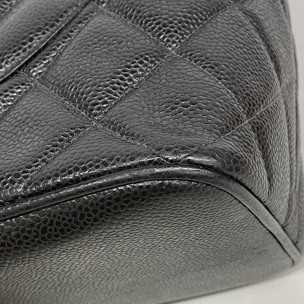 Chanel Tote Bag Reissue Caviar Leather Black Gold — view 6