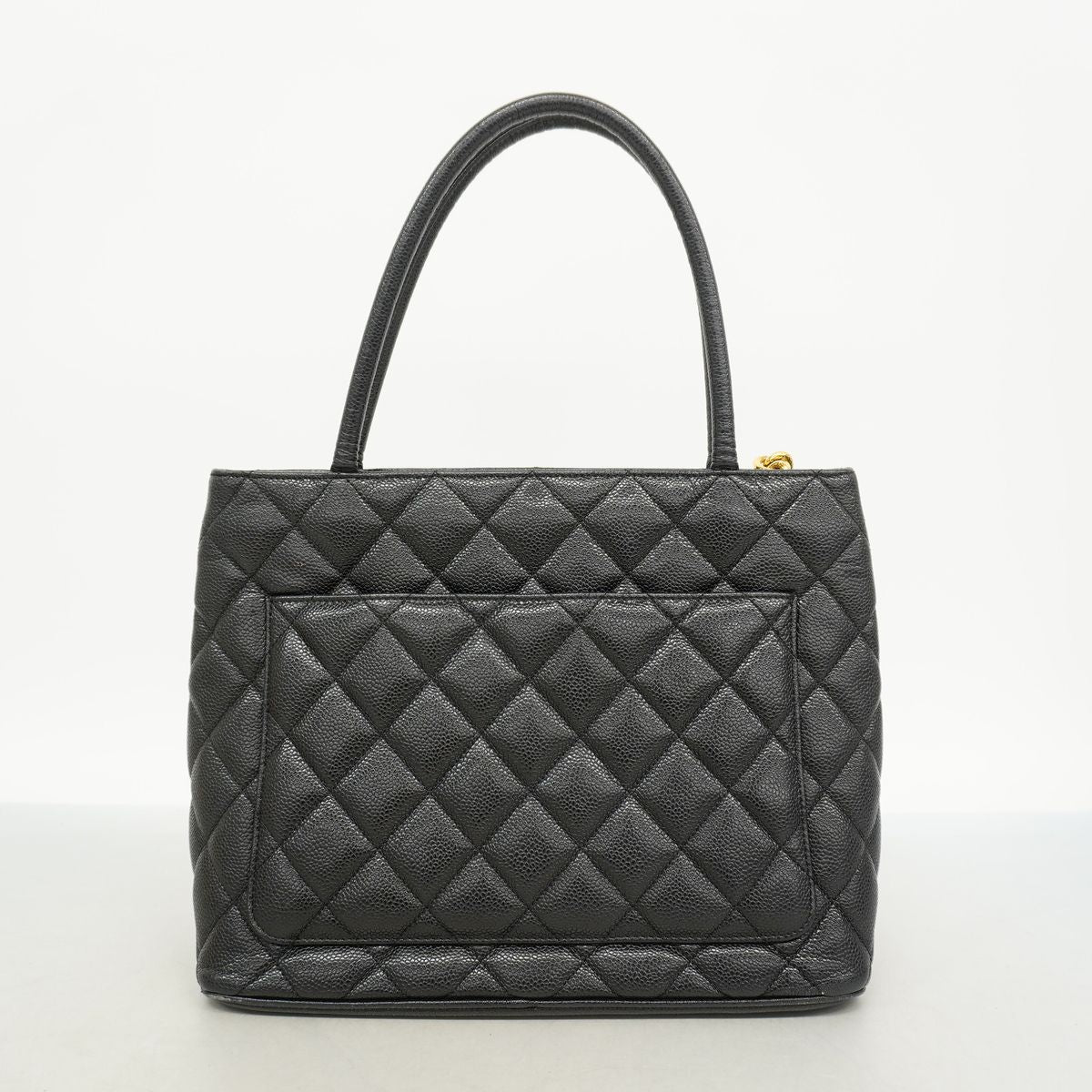 Chanel Tote Bag Reissue Caviar Leather Black Gold — view 8