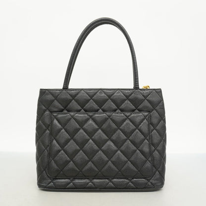 Chanel Tote Bag Reissue Caviar Leather Black Gold — view 8