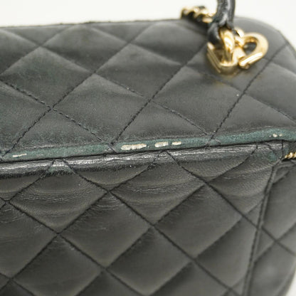 Chanel Vanity Bag Quilted Lambskin Black Champagne Gold — view 7
