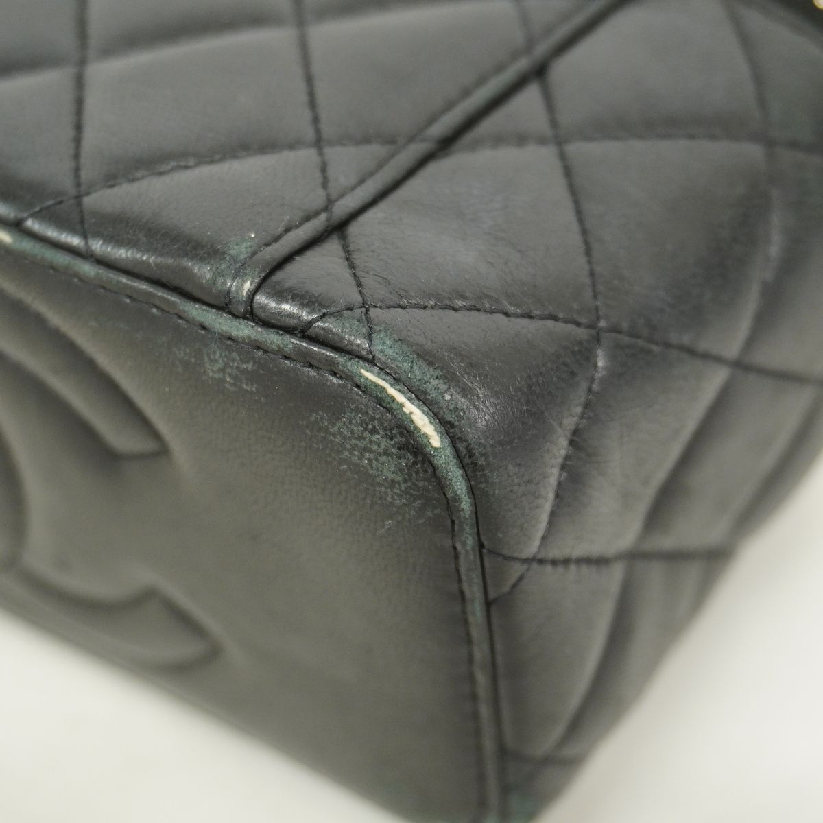 Chanel Vanity Bag Quilted Lambskin Black Champagne Gold — view 6