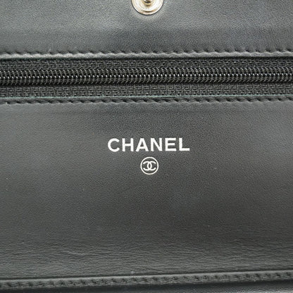 Chanel Wallet on Chain Caviar Leather Ebene Silver Shoulder Bag — view 5