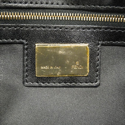 Fendi Shoulder Bag Zucca Nylon Canvas Brown Gold — view 5