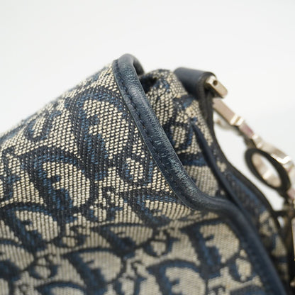 Dior Shoulder Bag Trotter Canvas Navy Silver — view 6