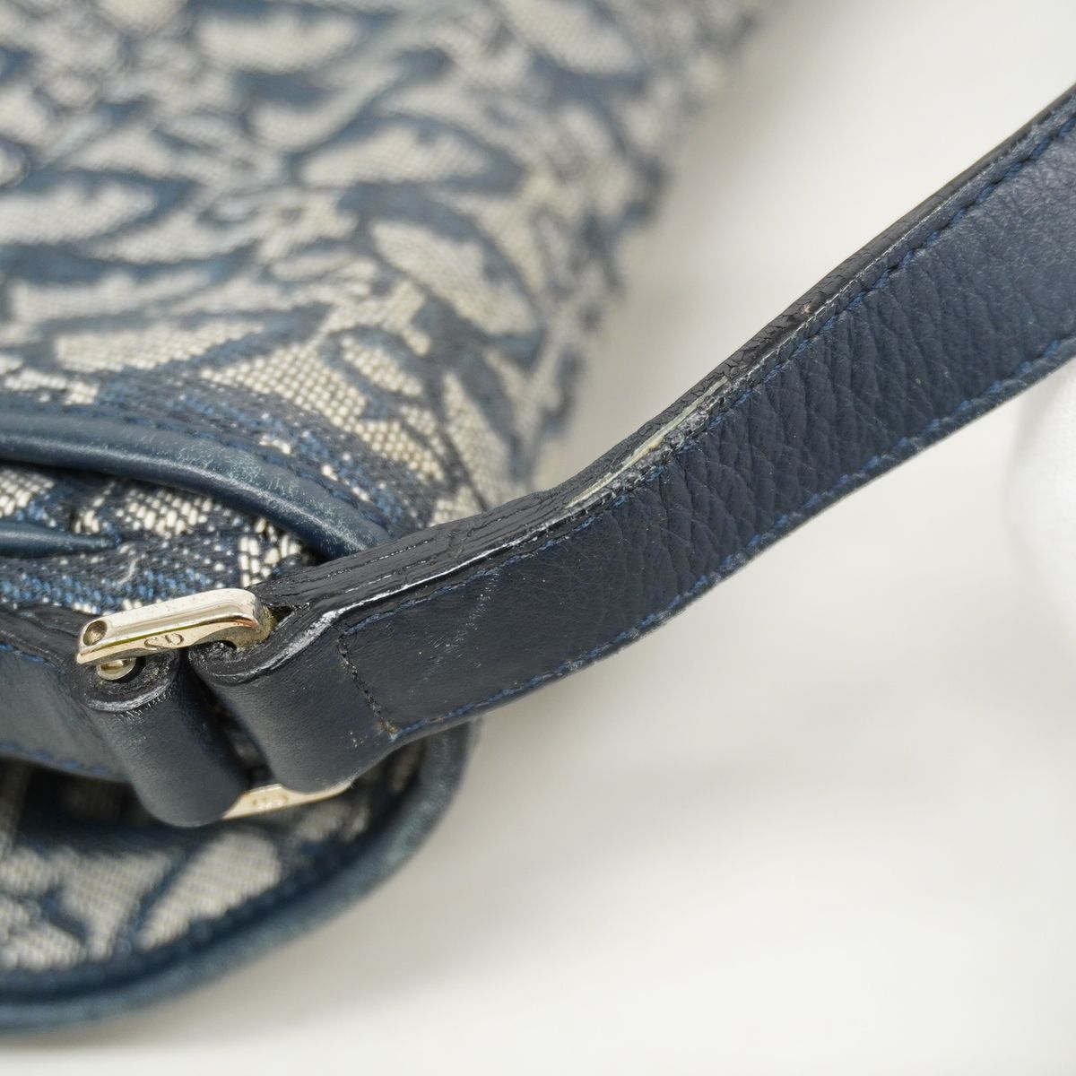 Dior Shoulder Bag Trotter Canvas Navy Silver — view 7