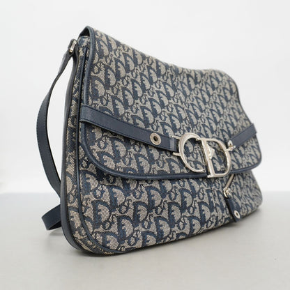 Dior Shoulder Bag Trotter Canvas Navy Silver — view 2
