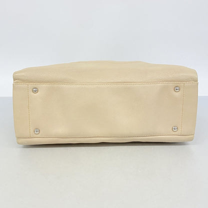 Chanel Tote Bag Caviar Leather Beige Silver — view 3