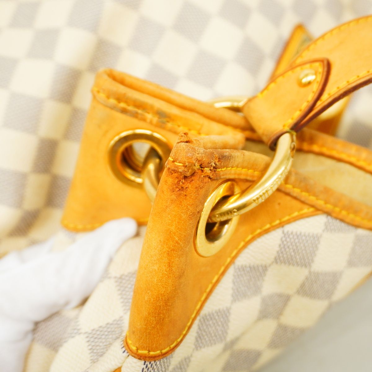 Louis Vuitton Shoulder Bag Damier Azur Galleria GM White — view 6