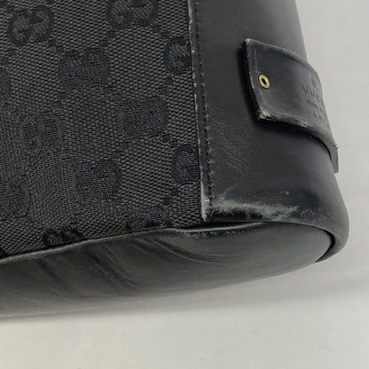 Gucci Shoulder Bag GG Canvas Black Gold — view 7