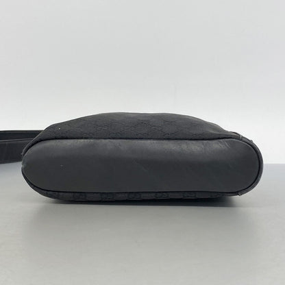 Gucci Shoulder Bag GG Canvas Black Gold — view 3